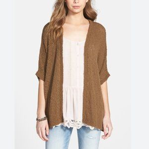 Sun & Shadow Open Knit Dolman Sleeve Cardigan